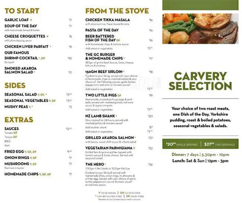 christchurch casino menu.